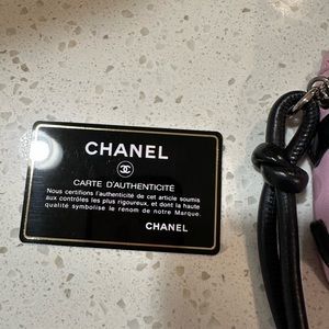 Chanel Ligne Cambon Pochette Pink/Bag Leather Bag